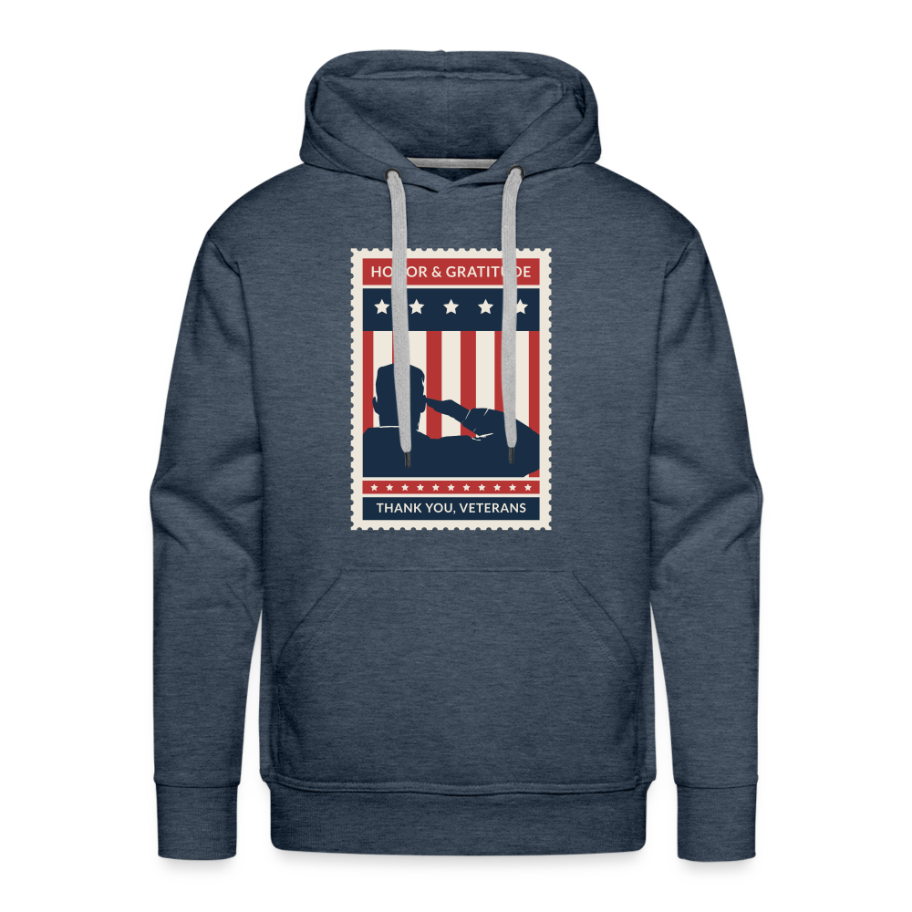 Veteran Premium Hoodie - heather denim