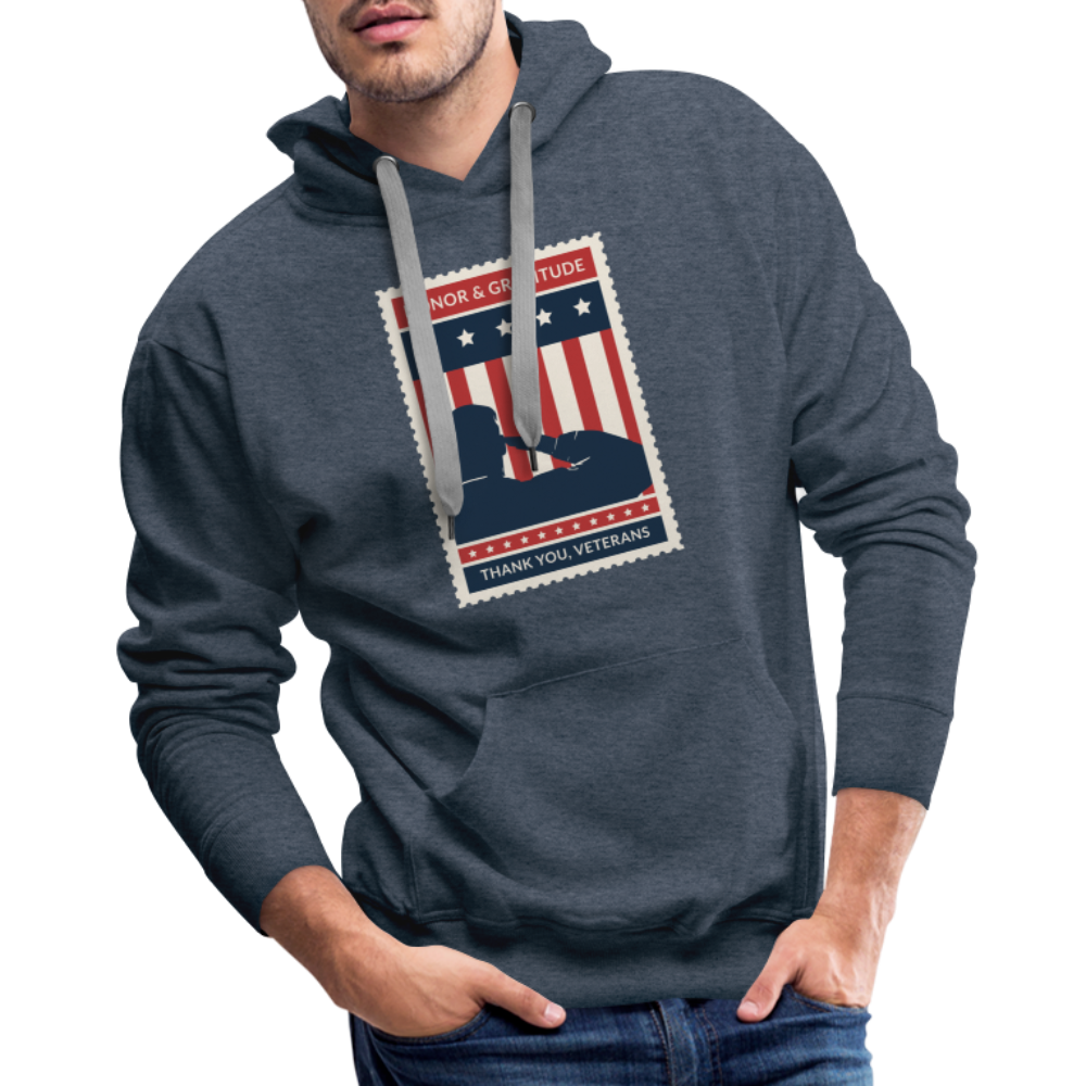 Veteran Premium Hoodie - heather denim