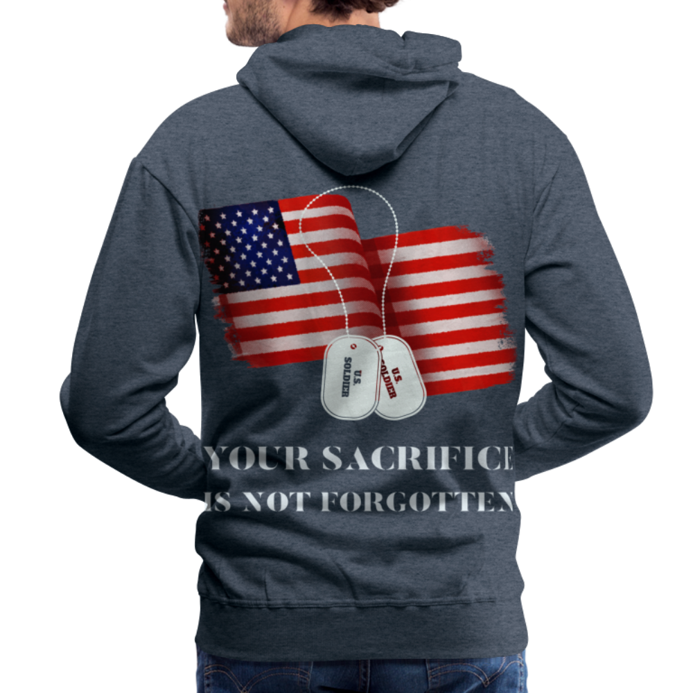 Veteran Premium Hoodie - heather denim