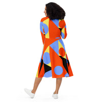 LONG SLEEVE MIDI DRESS