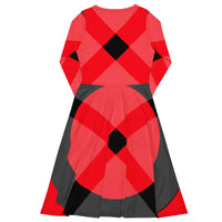 LONG SLEEVE MIDI DRESS