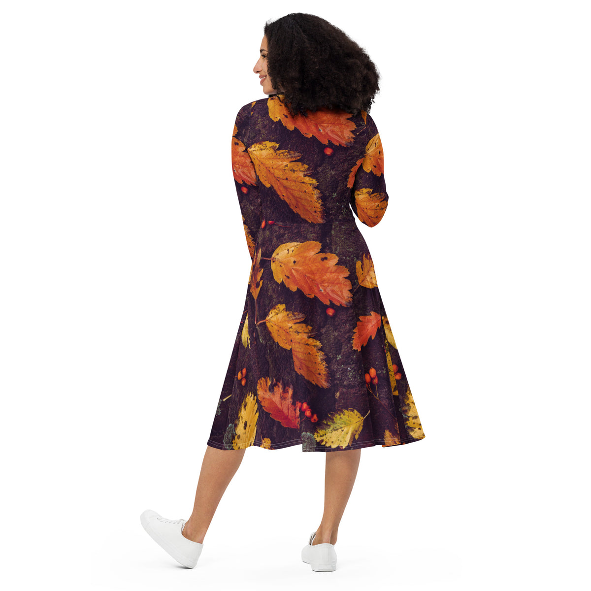 LONG SLEEVE MIDI DRESS