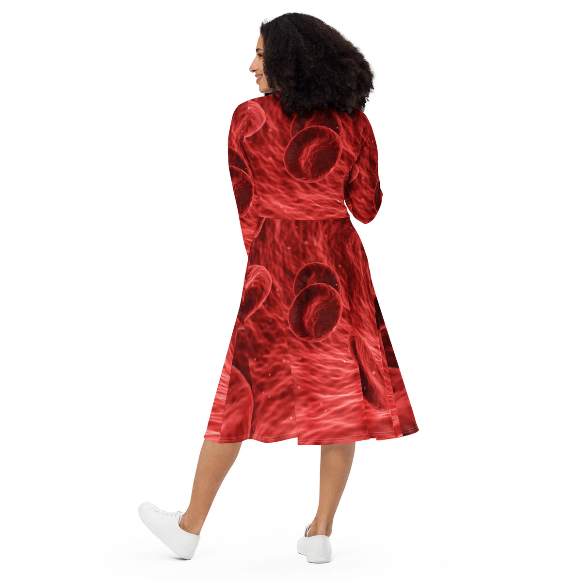 LONG SLEEVE MIDI DRESS
