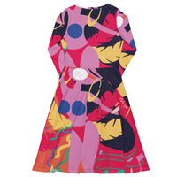 LONG SLEEVE MIDI DRESS