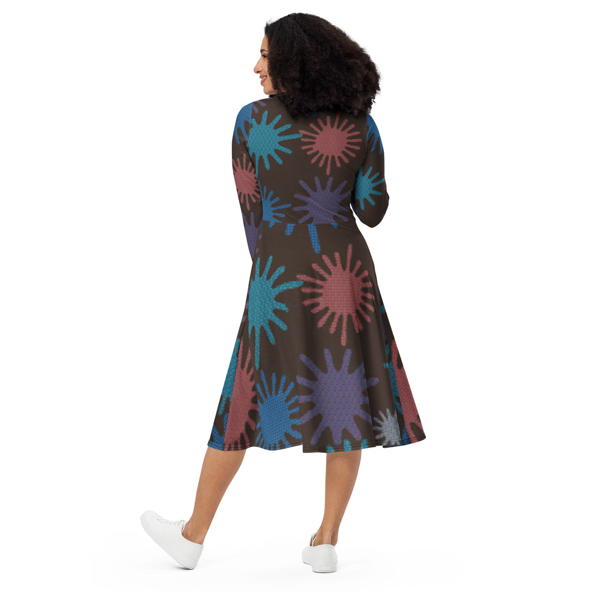 LONG SLEEVE MIDI DRESS