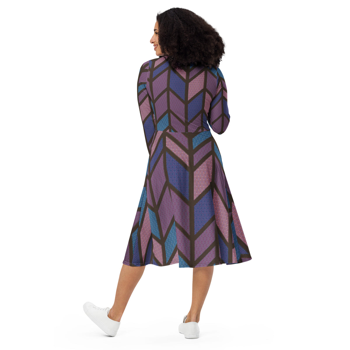 LONG SLEEVE MIDI DRESS