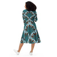LONG SLEEVE MIDI DRESS
