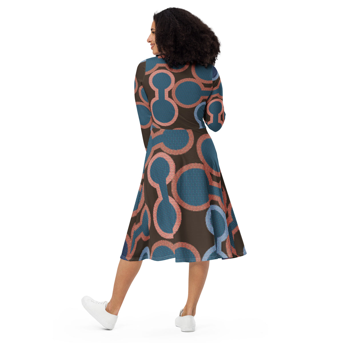 LONG SLEEVE MIDI DRESS