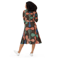 LONG SLEEVE MIDI DRESS