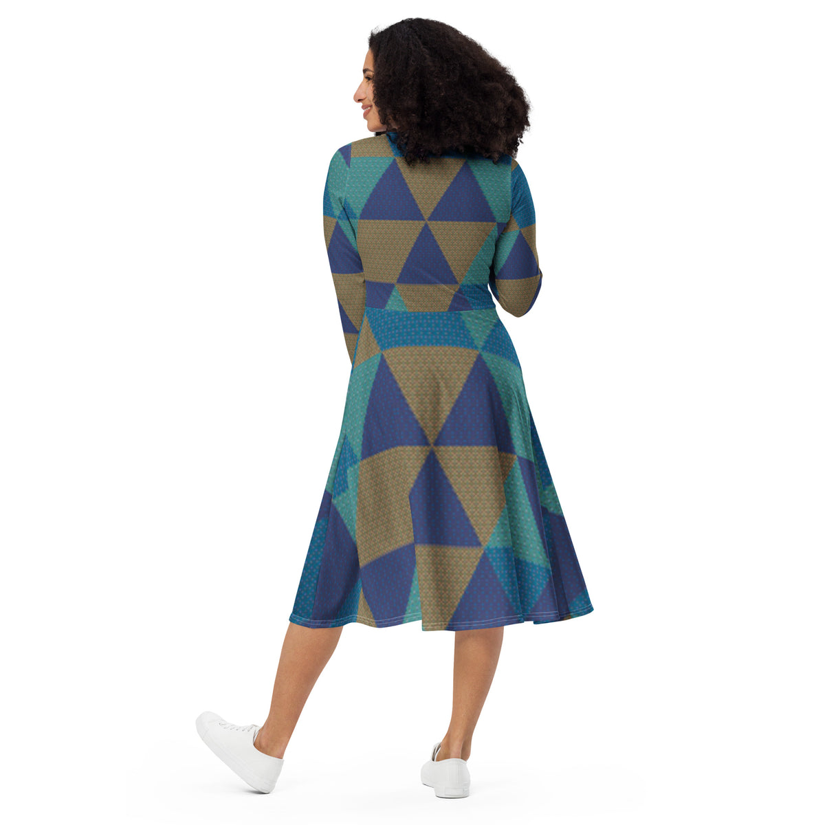 LONG SLEEVE MIDI DRESS
