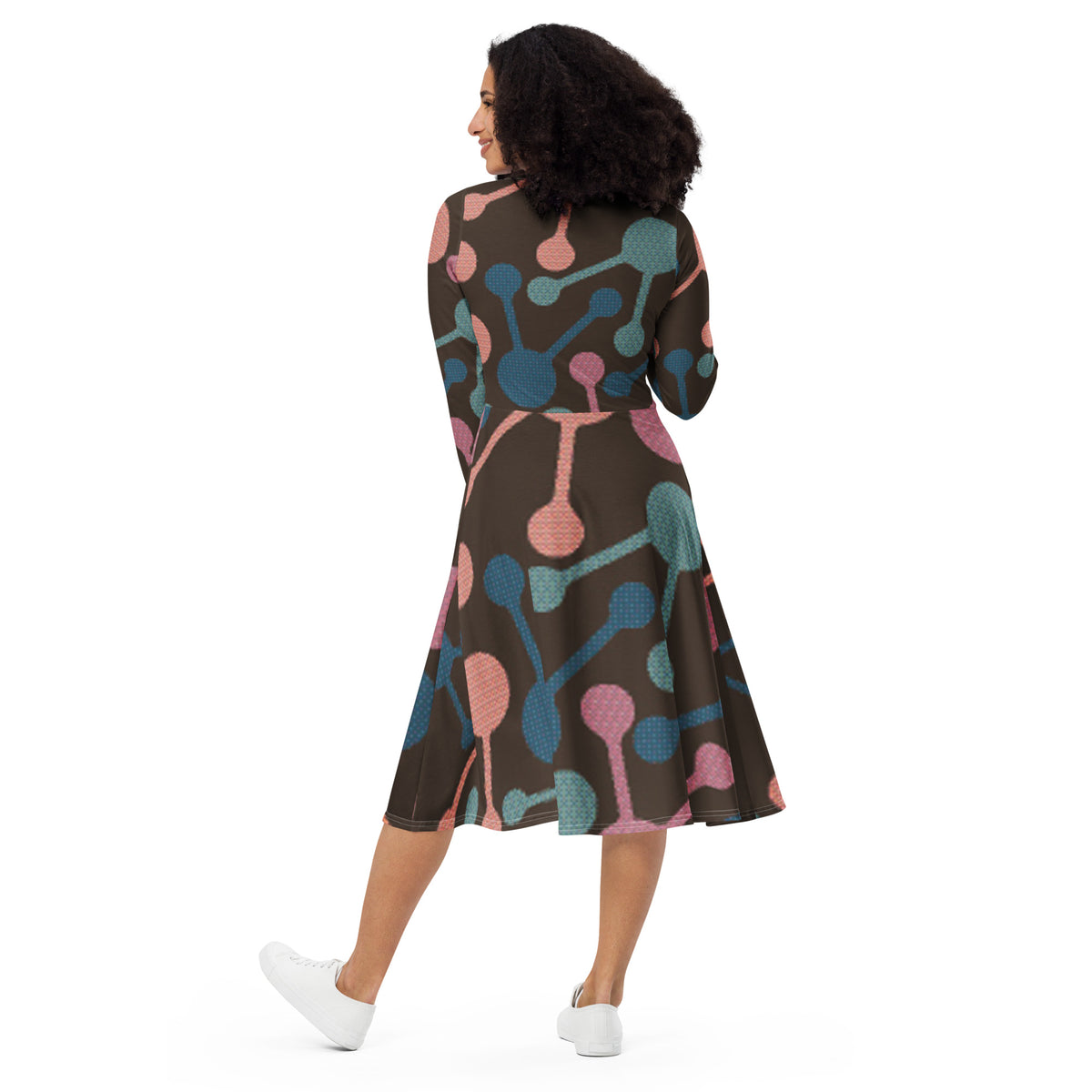 LONG SLEEVE MIDI DRESS