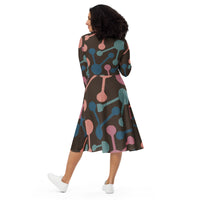 LONG SLEEVE MIDI DRESS
