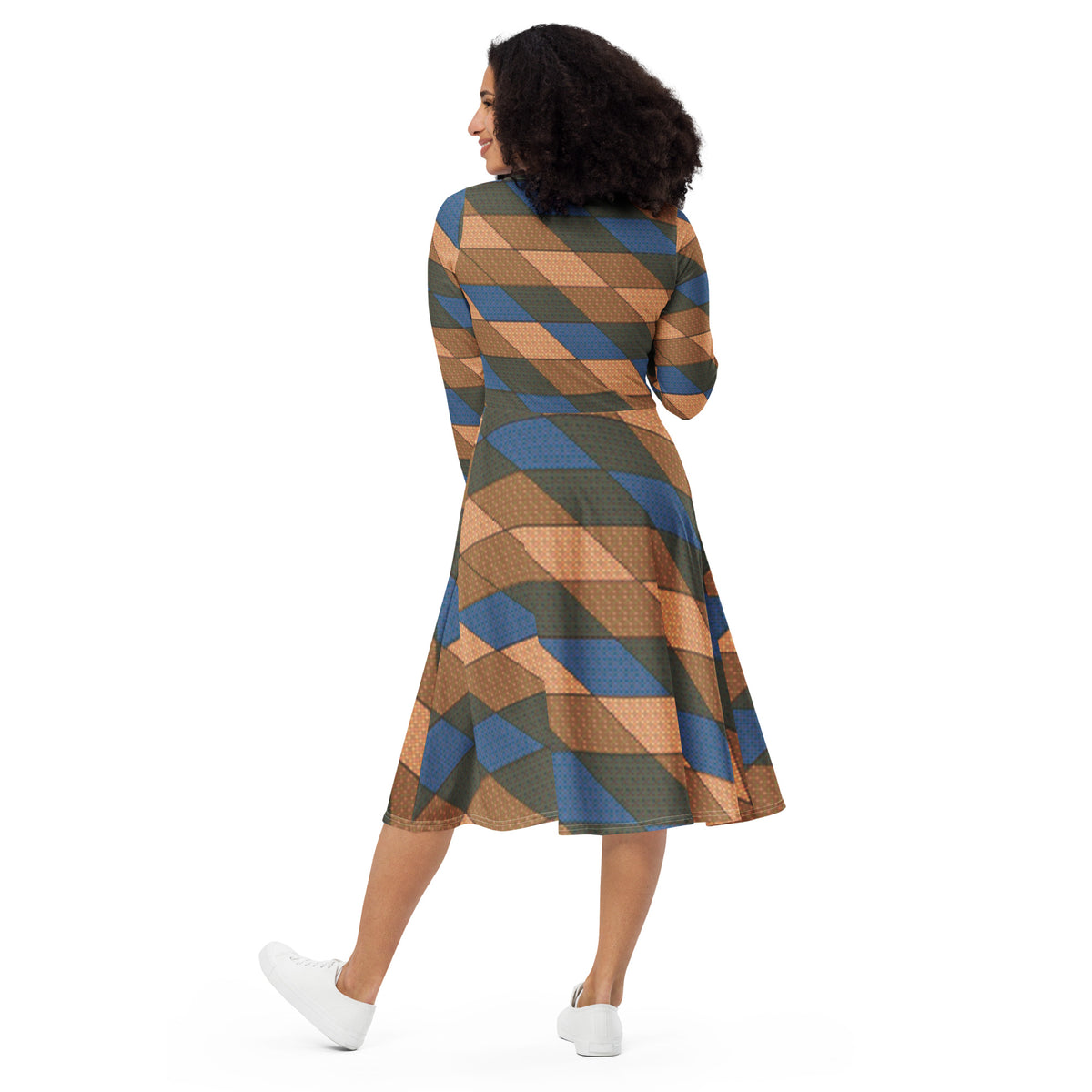 LONG SLEEVE MIDI DRESS