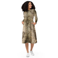LONG SLEEVE MIDI DRESS
