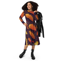 LONG SLEEVE MIDI DRESS