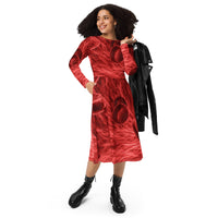 LONG SLEEVE MIDI DRESS