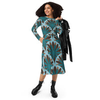 LONG SLEEVE MIDI DRESS
