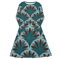 LONG SLEEVE MIDI DRESS