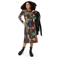 LONG SLEEVE MIDI DRESS