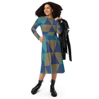 LONG SLEEVE MIDI DRESS