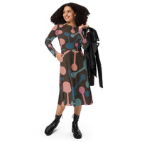 LONG SLEEVE MIDI DRESS