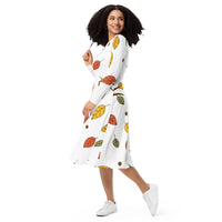 LONG SLEEVE MIDI DRESS