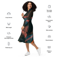 LONG SLEEVE MIDI DRESS