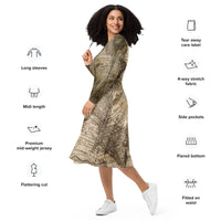 LONG SLEEVE MIDI DRESS