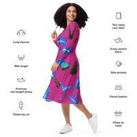 LONG SLEEVE MIDI DRESS