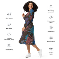 LONG SLEEVE MIDI DRESS