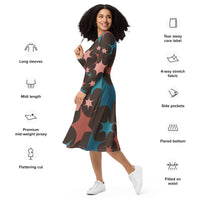 LONG SLEEVE MIDI DRESS