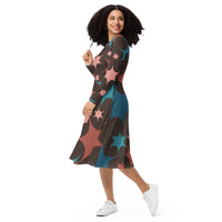 LONG SLEEVE MIDI DRESS