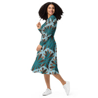 LONG SLEEVE MIDI DRESS