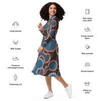 LONG SLEEVE MIDI DRESS