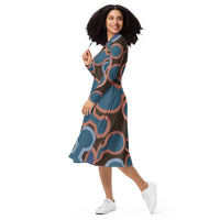LONG SLEEVE MIDI DRESS
