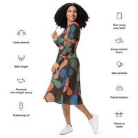 LONG SLEEVE MIDI DRESS