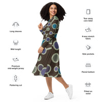 LONG SLEEVE MIDI DRESS