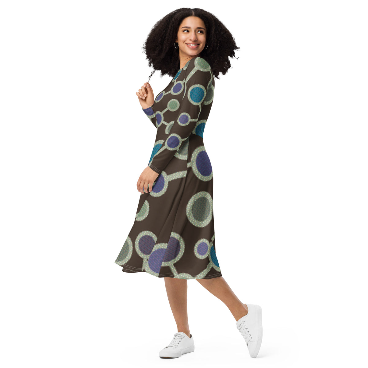 LONG SLEEVE MIDI DRESS