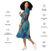 LONG SLEEVE MIDI DRESS