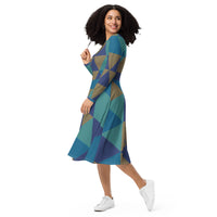 LONG SLEEVE MIDI DRESS