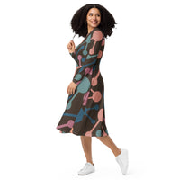 LONG SLEEVE MIDI DRESS