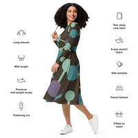 LONG SLEEVE MIDI DRESS
