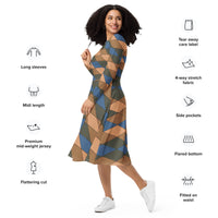 LONG SLEEVE MIDI DRESS