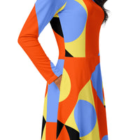 LONG SLEEVE MIDI DRESS