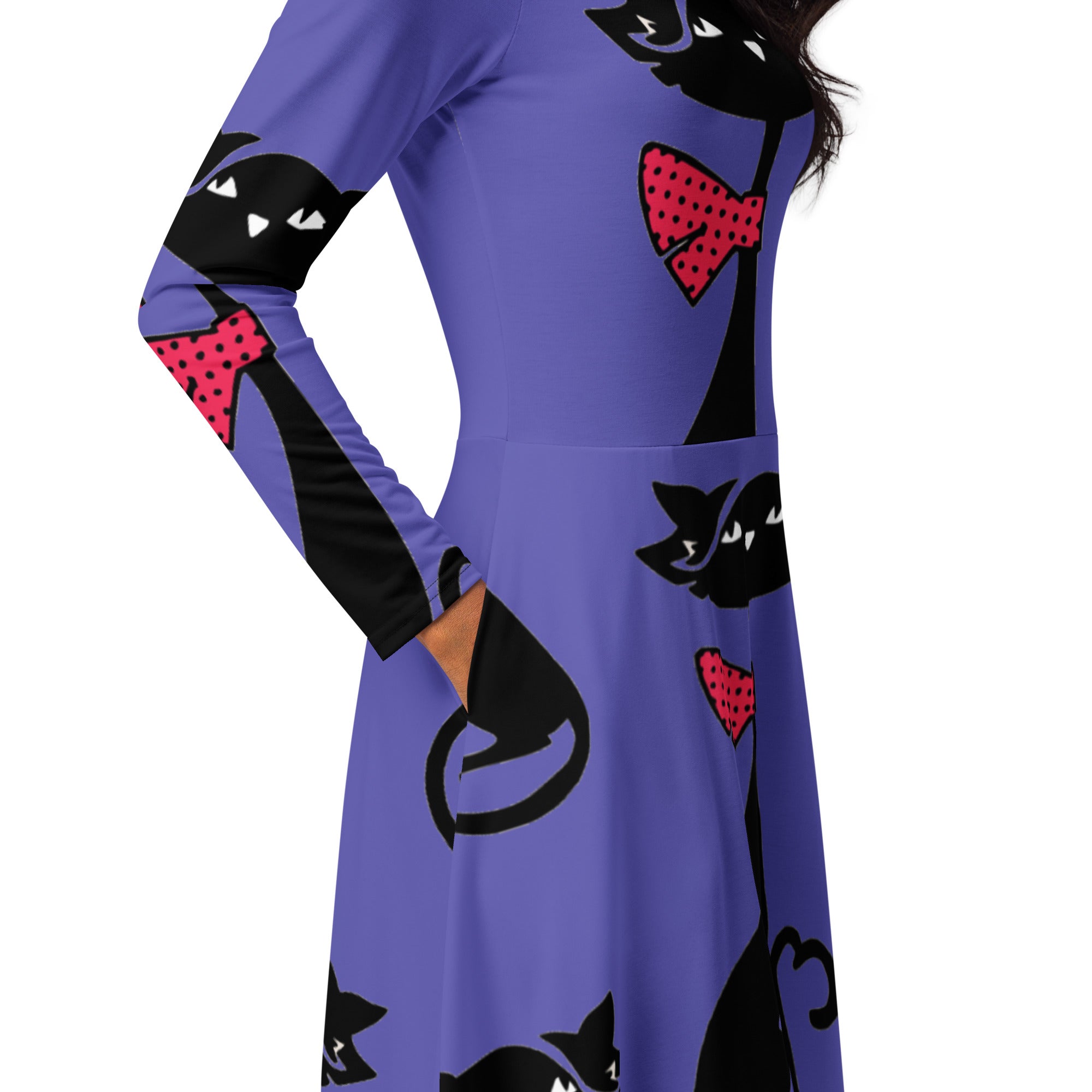 LONG SLEEVE MIDI DRESS