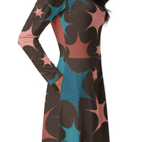 LONG SLEEVE MIDI DRESS