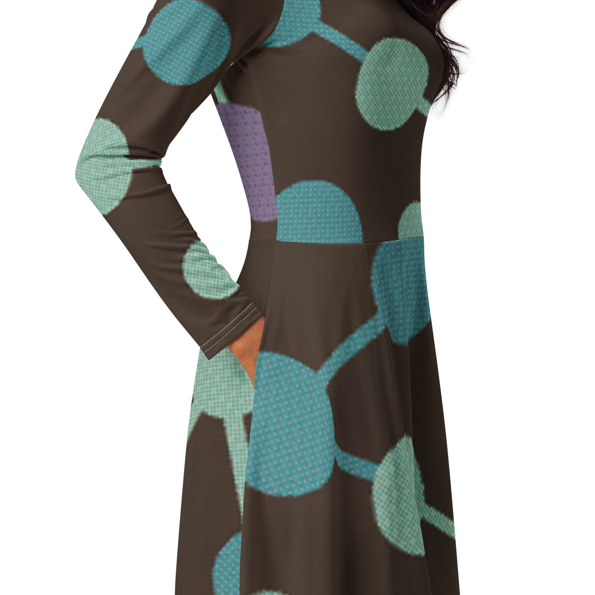 LONG SLEEVE MIDI DRESS