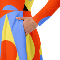 LONG SLEEVE MIDI DRESS