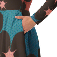LONG SLEEVE MIDI DRESS