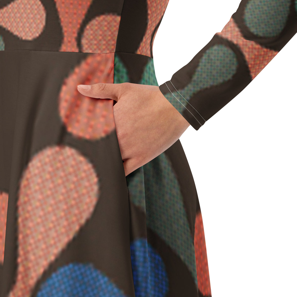 LONG SLEEVE MIDI DRESS